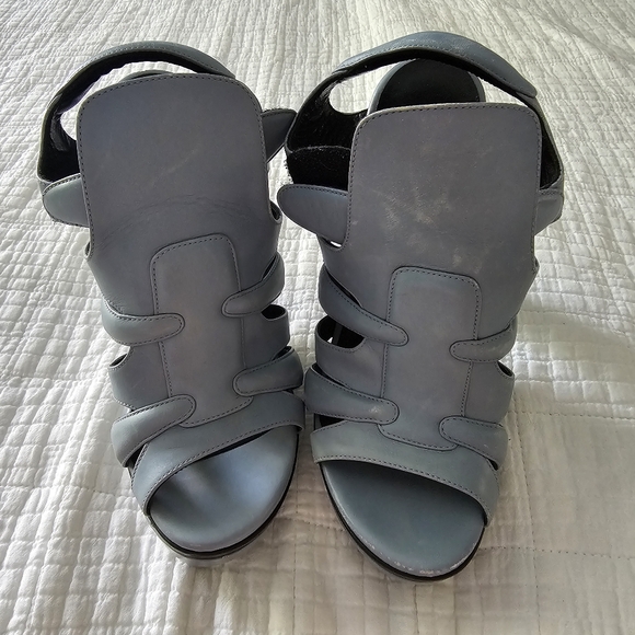 Balenciaga | Auth Wooden Heel Platform Sandals 7 - Picture 9 of 16